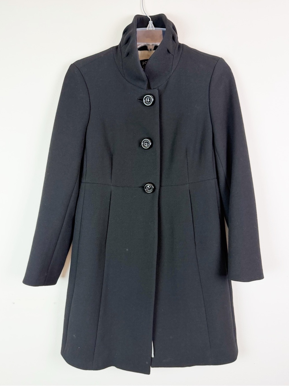J. Crew Classic Wool Lady Day Coat in Black Size 6 Petite